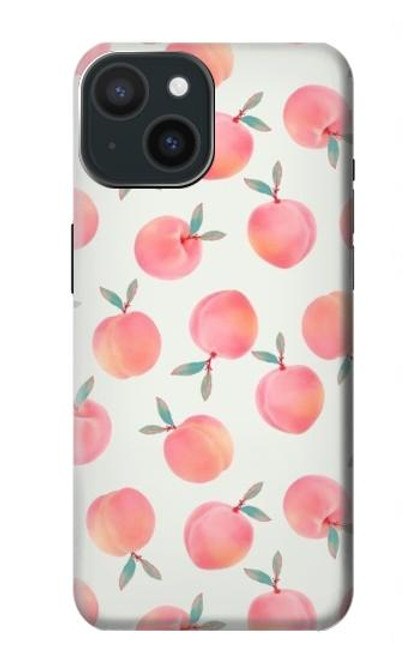 W3503 Peach Funda Carcasa Case y Caso Del Tirón Funda para iPhone 15