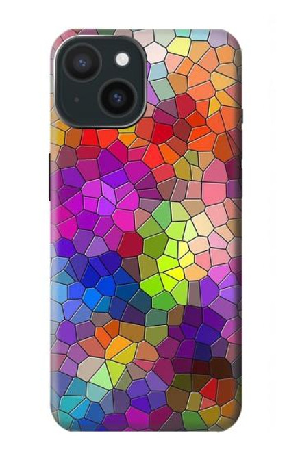 W3677 Colorful Brick Mosaics Funda Carcasa Case y Caso Del Tirón Funda para iPhone 15