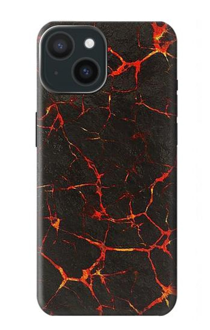 W3696 Lava Magma Funda Carcasa Case y Caso Del Tirón Funda para iPhone 15