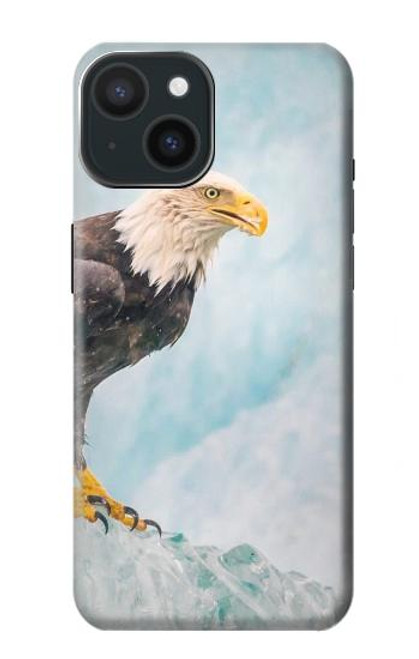 W3843 Bald Eagle On Ice Funda Carcasa Case y Caso Del Tirón Funda para iPhone 15