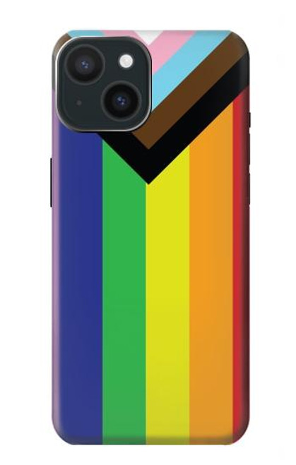 W3846 Pride Flag LGBT Funda Carcasa Case y Caso Del Tirón Funda para iPhone 15