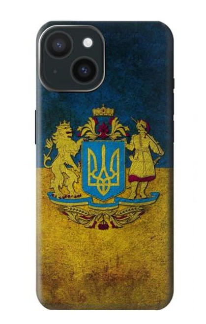 W3858 Ukraine Vintage Flag Funda Carcasa Case y Caso Del Tirón Funda para iPhone 15