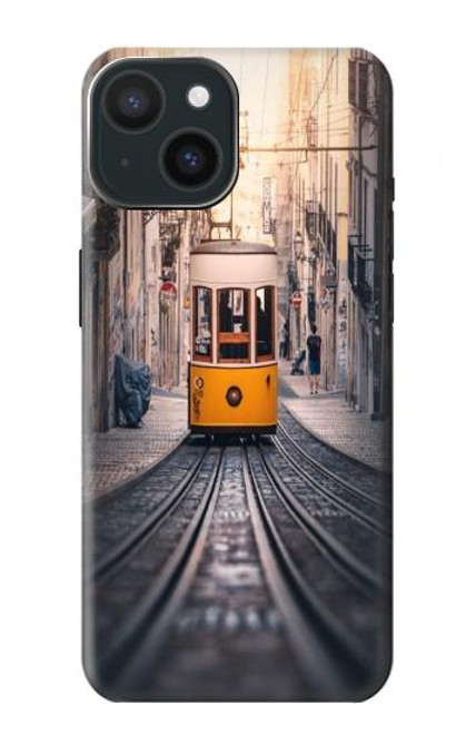 W3867 Trams in Lisbon Funda Carcasa Case y Caso Del Tirón Funda para iPhone 15