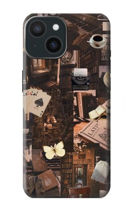 W3877 Dark Academia Funda Carcasa Case y Caso Del Tirón Funda para iPhone 15