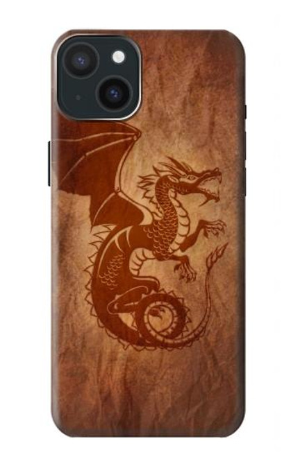 W3086 Red Dragon Tattoo Funda Carcasa Case y Caso Del Tirón Funda para iPhone 15 Plus