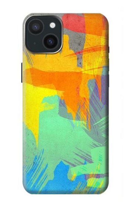 W3423 Brush Stroke Funda Carcasa Case y Caso Del Tirón Funda para iPhone 15 Plus