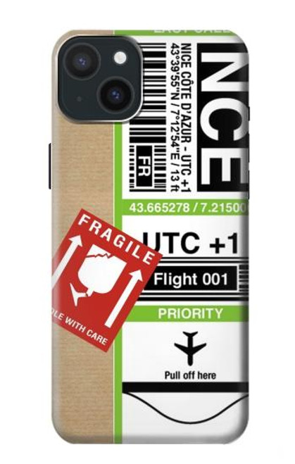 W3543 Luggage Tag Art Funda Carcasa Case y Caso Del Tirón Funda para iPhone 15 Plus