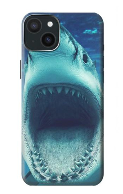 W3548 Tiger Shark Funda Carcasa Case y Caso Del Tirón Funda para iPhone 15 Plus