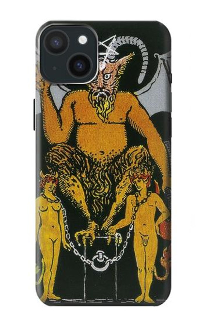 W3740 Tarot Card The Devil Funda Carcasa Case y Caso Del Tirón Funda para iPhone 15 Plus