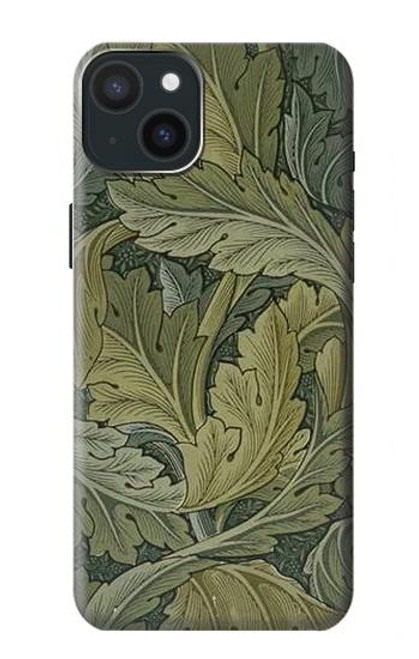 W3790 William Morris Acanthus Leaves Funda Carcasa Case y Caso Del Tirón Funda para iPhone 15 Plus