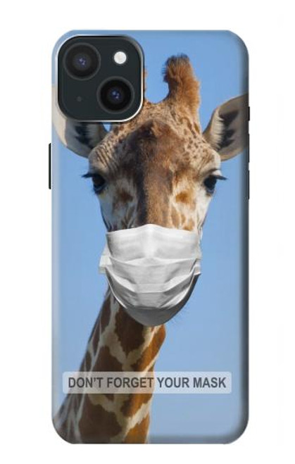 W3806 Funny Giraffe Funda Carcasa Case y Caso Del Tirón Funda para iPhone 15 Plus