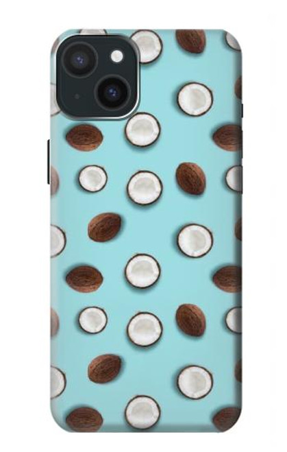 W3860 Coconut Dot Pattern Funda Carcasa Case y Caso Del Tirón Funda para iPhone 15 Plus