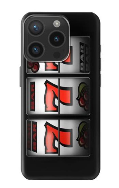 W2406 Slot Machine Lucky 777 Funda Carcasa Case y Caso Del Tirón Funda para iPhone 15 Pro