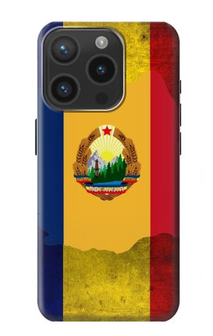 W3021 Romania Flag Funda Carcasa Case y Caso Del Tirón Funda para iPhone 15 Pro