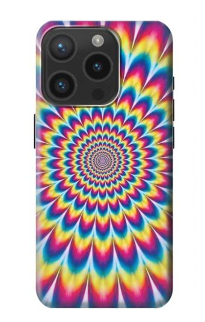 W3162 Colorful Psychedelic Funda Carcasa Case y Caso Del Tirón Funda para iPhone 15 Pro