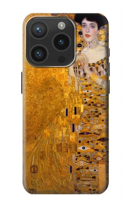 W3332 Gustav Klimt Adele Bloch Bauer Funda Carcasa Case y Caso Del Tirón Funda para iPhone 15 Pro