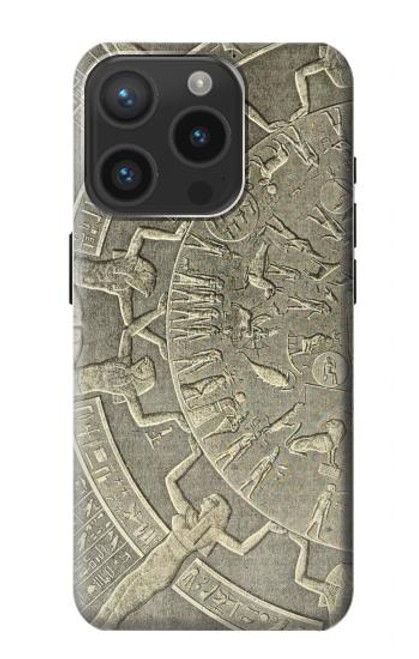 W3396 Dendera Zodiac Ancient Egypt Funda Carcasa Case y Caso Del Tirón Funda para iPhone 15 Pro