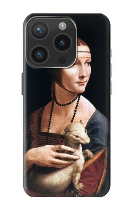 W3471 Lady Ermine Leonardo da Vinci Funda Carcasa Case y Caso Del Tirón Funda para iPhone 15 Pro