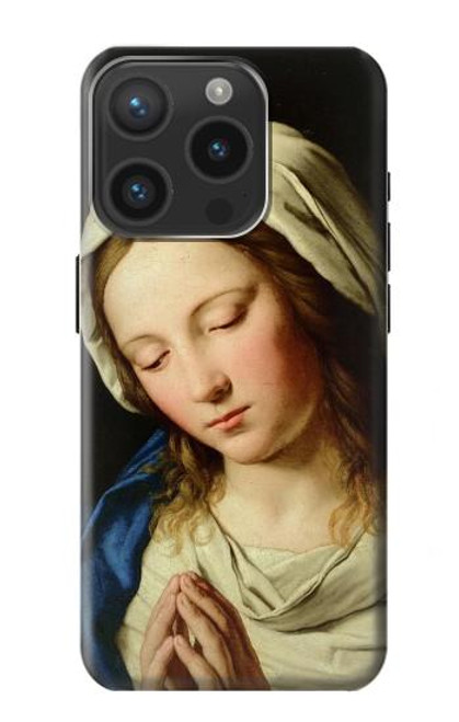 W3476 Virgin Mary Prayer Funda Carcasa Case y Caso Del Tirón Funda para iPhone 15 Pro