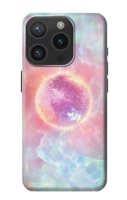 W3709 Pink Galaxy Funda Carcasa Case y Caso Del Tirón Funda para iPhone 15 Pro