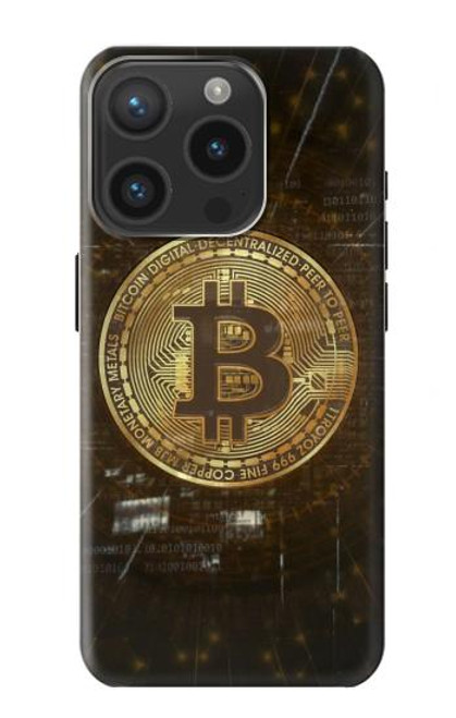 W3798 Cryptocurrency Bitcoin Funda Carcasa Case y Caso Del Tirón Funda para iPhone 15 Pro