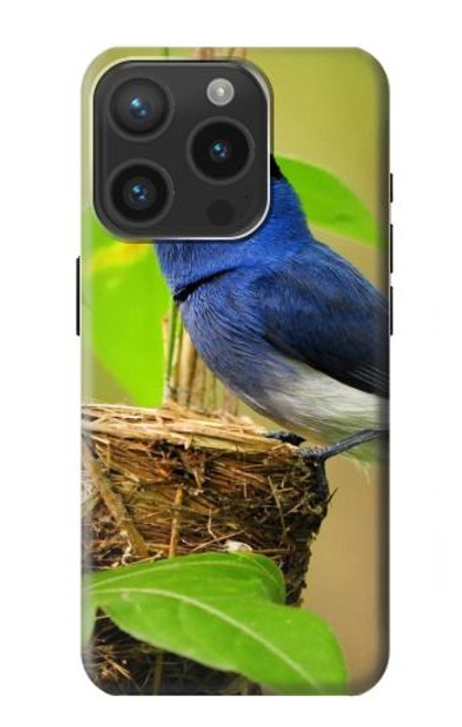 W3839 Bluebird of Happiness Blue Bird Funda Carcasa Case y Caso Del Tirón Funda para iPhone 15 Pro