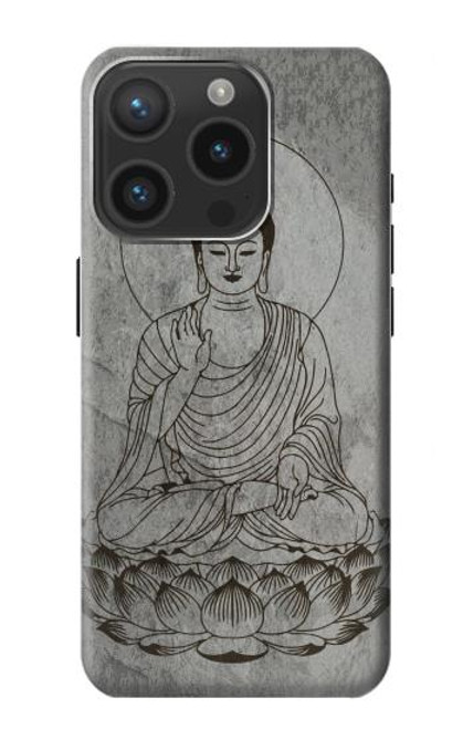 W3873 Buddha Line Art Funda Carcasa Case y Caso Del Tirón Funda para iPhone 15 Pro