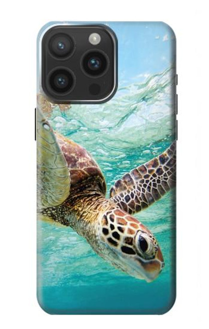 W1377 Ocean Sea Turtle Funda Carcasa Case y Caso Del Tirón Funda para iPhone 15 Pro Max