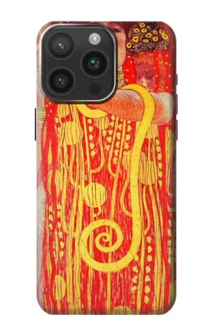 W3352 Gustav Klimt Medicine Funda Carcasa Case y Caso Del Tirón Funda para iPhone 15 Pro Max