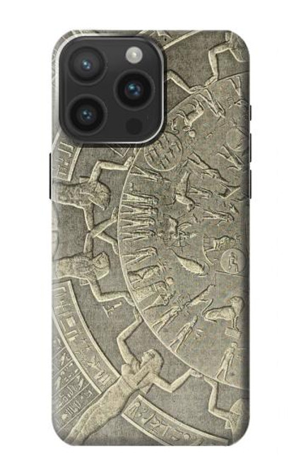 W3396 Dendera Zodiac Ancient Egypt Funda Carcasa Case y Caso Del Tirón Funda para iPhone 15 Pro Max