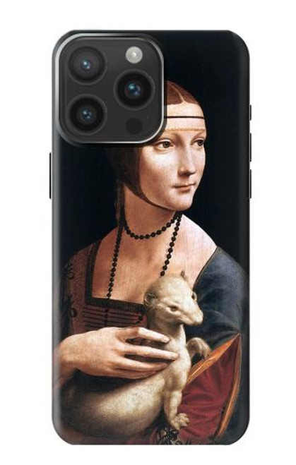 W3471 Lady Ermine Leonardo da Vinci Funda Carcasa Case y Caso Del Tirón Funda para iPhone 15 Pro Max