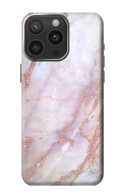 W3482 Soft Pink Marble Graphic Print Funda Carcasa Case y Caso Del Tirón Funda para iPhone 15 Pro Max