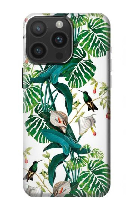 W3697 Leaf Life Birds Funda Carcasa Case y Caso Del Tirón Funda para iPhone 15 Pro Max