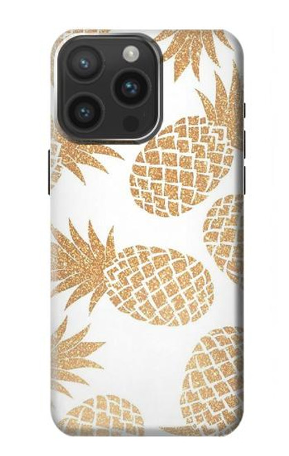 W3718 Seamless Pineapple Funda Carcasa Case y Caso Del Tirón Funda para iPhone 15 Pro Max