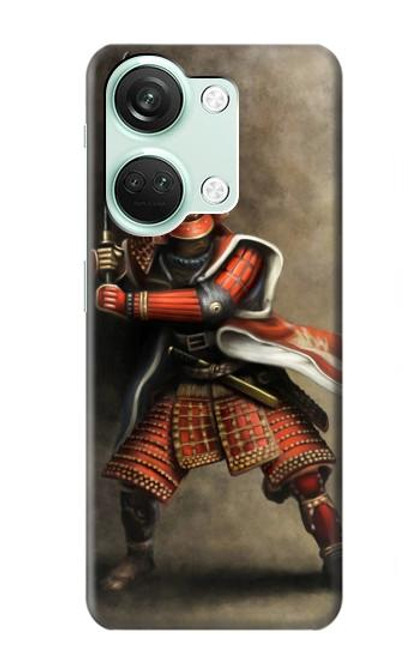 W0796 Japan Red Samurai Funda Carcasa Case y Caso Del Tirón Funda para OnePlus Nord 3