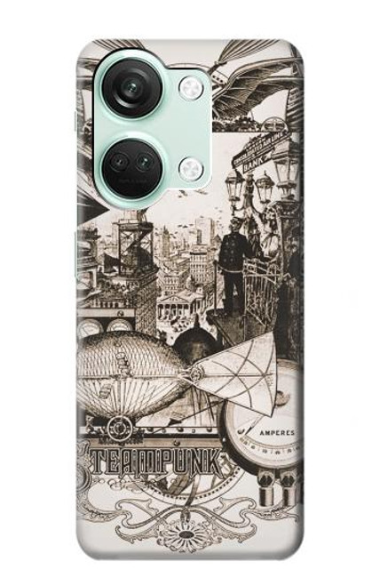 W1681 Steampunk Drawing Funda Carcasa Case y Caso Del Tirón Funda para OnePlus Nord 3