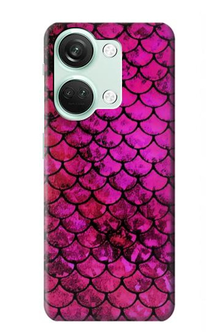 W3051 Pink Mermaid Fish Scale Funda Carcasa Case y Caso Del Tirón Funda para OnePlus Nord 3