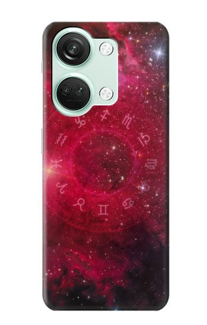 W3368 Zodiac Red Galaxy Funda Carcasa Case y Caso Del Tirón Funda para OnePlus Nord 3