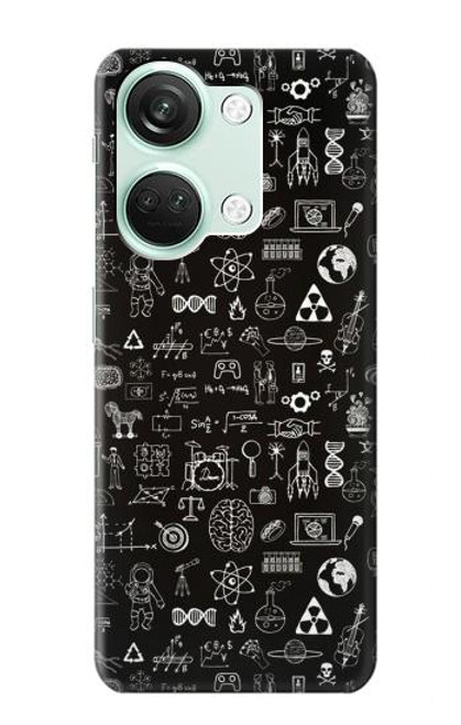 W3426 Blackboard Science Funda Carcasa Case y Caso Del Tirón Funda para OnePlus Nord 3