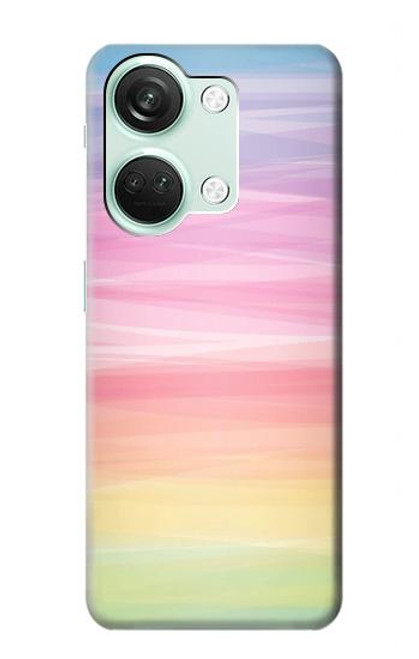 W3507 Colorful Rainbow Pastel Funda Carcasa Case y Caso Del Tirón Funda para OnePlus Nord 3