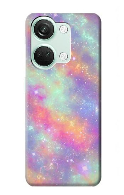 W3706 Pastel Rainbow Galaxy Pink Sky Funda Carcasa Case y Caso Del Tirón Funda para OnePlus Nord 3