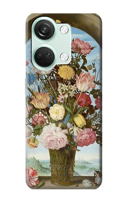 W3749 Vase of Flowers Funda Carcasa Case y Caso Del Tirón Funda para OnePlus Nord 3