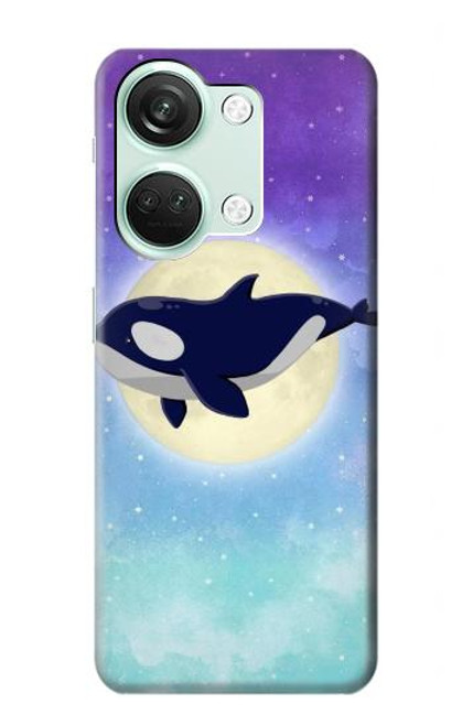 W3807 Killer Whale Orca Moon Pastel Fantasy Funda Carcasa Case y Caso Del Tirón Funda para OnePlus Nord 3