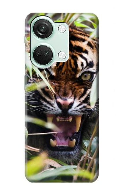 W3838 Barking Bengal Tiger Funda Carcasa Case y Caso Del Tirón Funda para OnePlus Nord 3