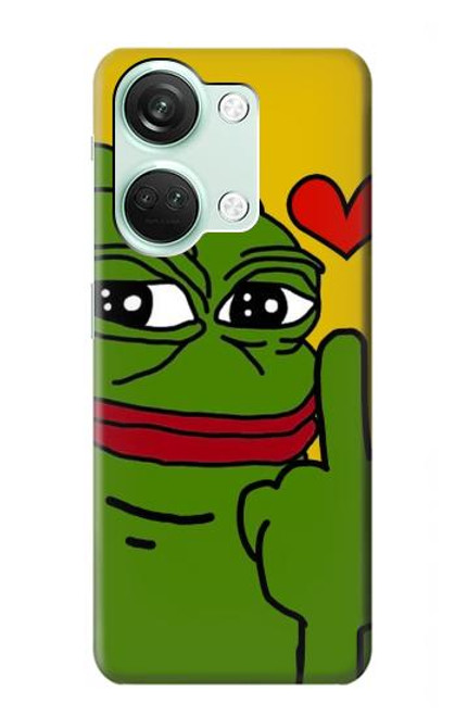 W3945 Pepe Love Middle Finger Funda Carcasa Case y Caso Del Tirón Funda para OnePlus Nord 3