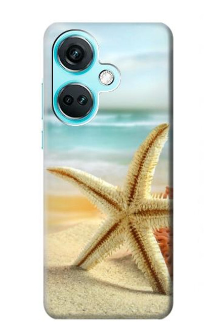 W1117 Starfish on the Beach Funda Carcasa Case y Caso Del Tirón Funda para OnePlus Nord CE3