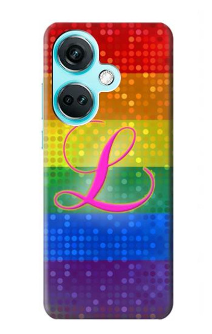 W2900 Rainbow LGBT Lesbian Pride Flag Funda Carcasa Case y Caso Del Tirón Funda para OnePlus Nord CE3