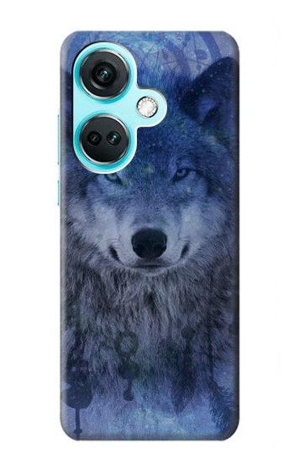 W3410 Wolf Dream Catcher Funda Carcasa Case y Caso Del Tirón Funda para OnePlus Nord CE3