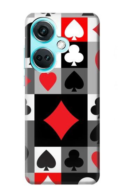W3463 Poker Card Suit Funda Carcasa Case y Caso Del Tirón Funda para OnePlus Nord CE3
