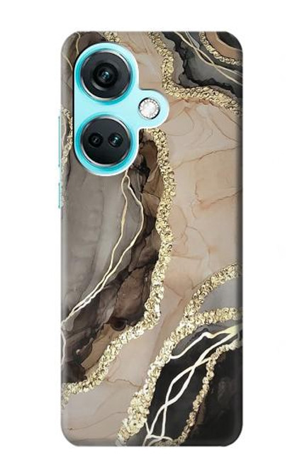 W3700 Marble Gold Graphic Printed Funda Carcasa Case y Caso Del Tirón Funda para OnePlus Nord CE3